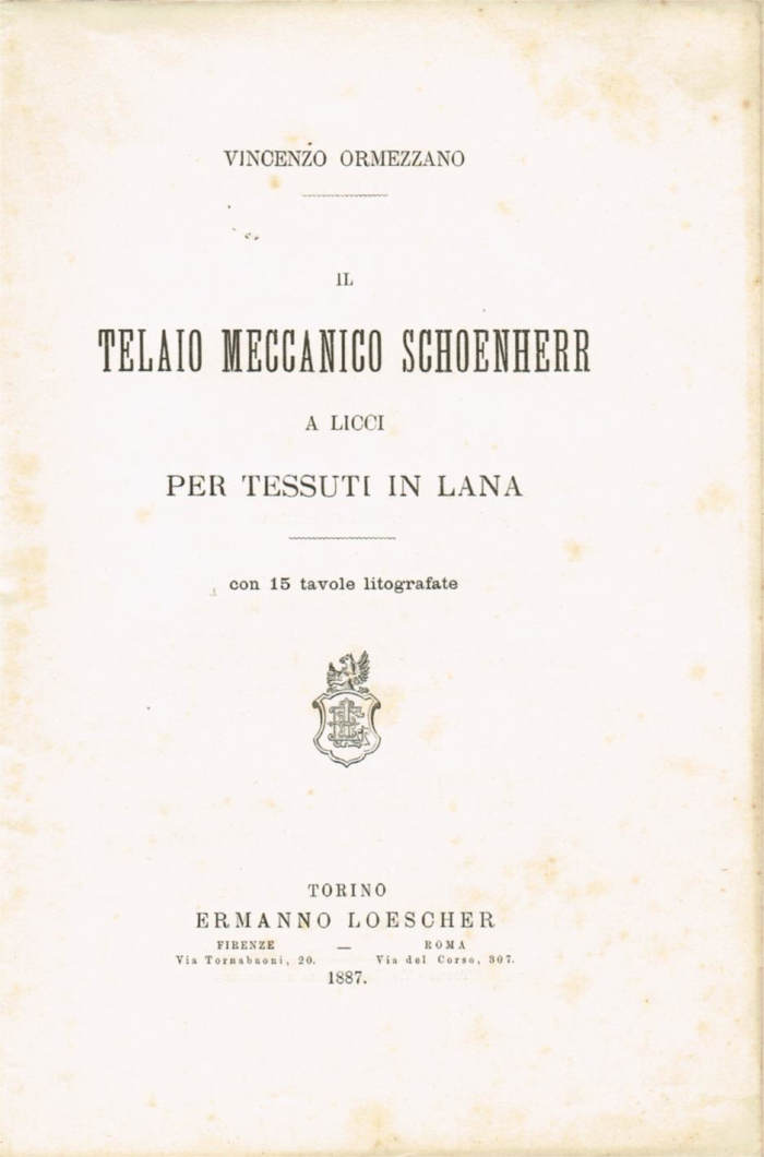 Il telaio meccanico Schoenherr a licci per tessuti in lana