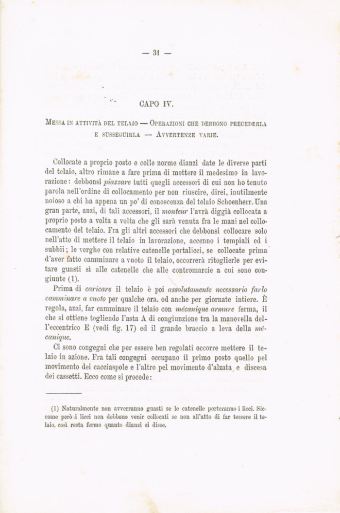 Il telaio meccanico Schoenherr a licci per tessuti in lana