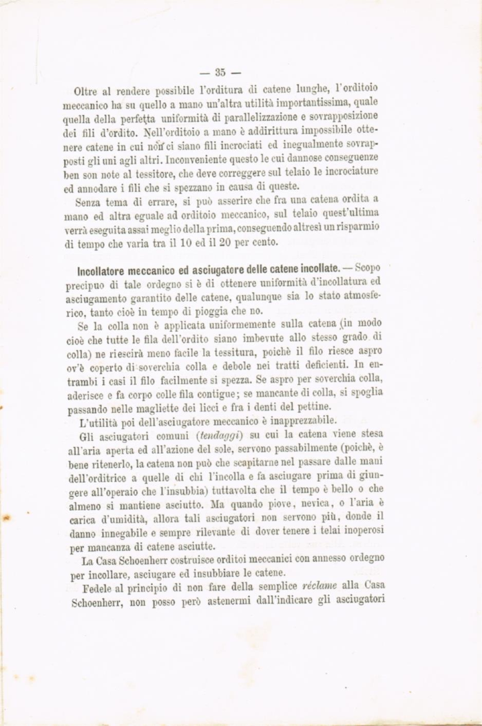 Il telaio meccanico Schoenherr a licci per tessuti in lana