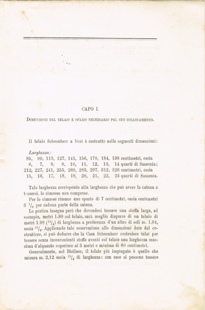 Il telaio meccanico Schoenherr a licci per tessuti in lana