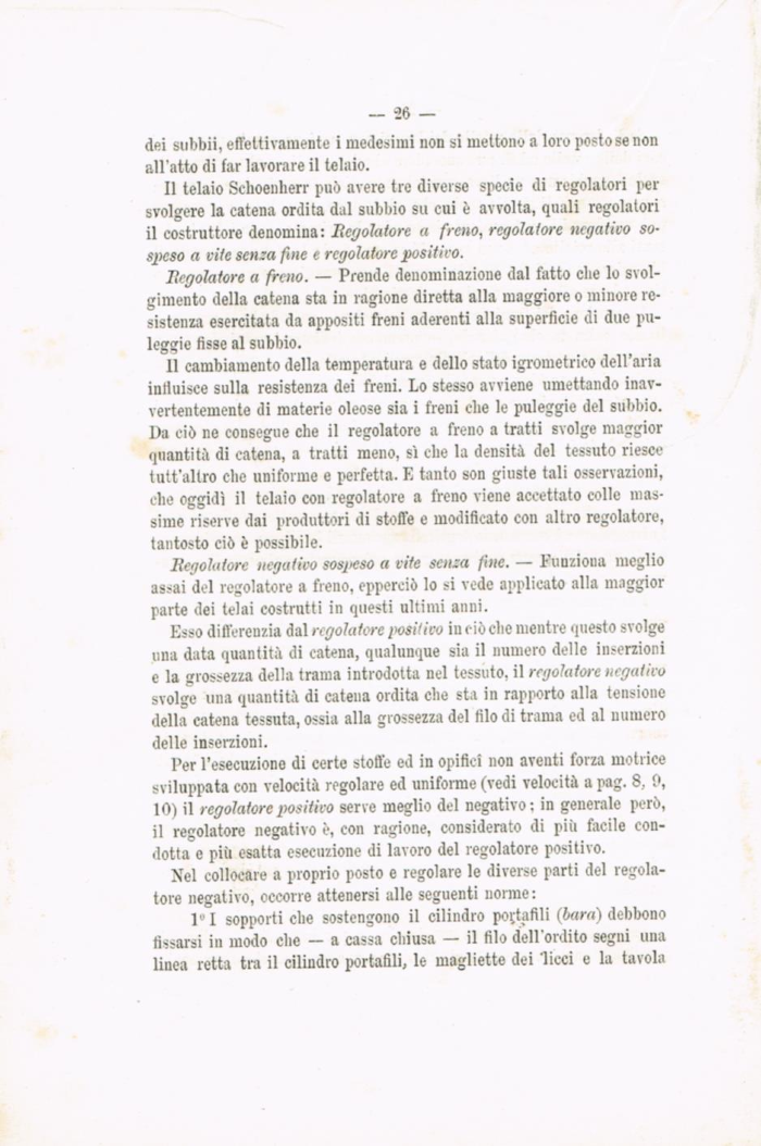 Il telaio meccanico Schoenherr a licci per tessuti in lana