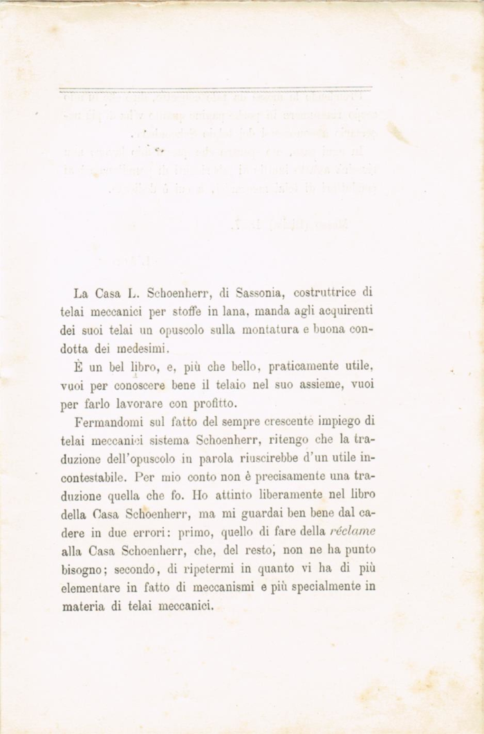 Il telaio meccanico Schoenherr a licci per tessuti in lana