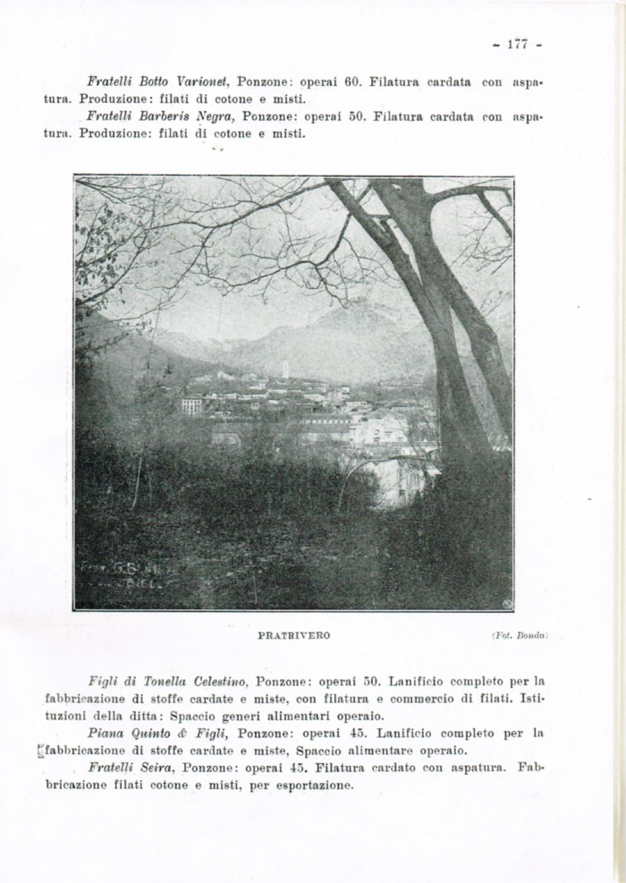 Il Biellese ed il suo sviluppo industriale: Trivero, Valli del Ponzone, del Sessera con zona limitrofa