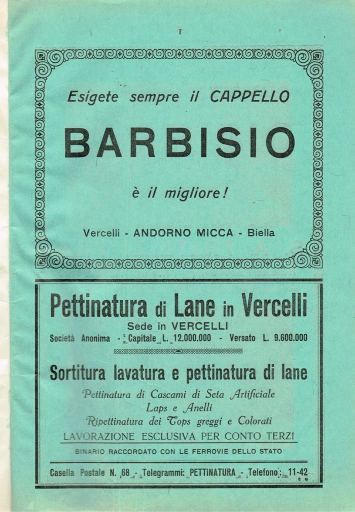 Il Biellese ed il suo sviluppo industriale: Trivero, Valli del Ponzone, del Sessera con zona limitrofa