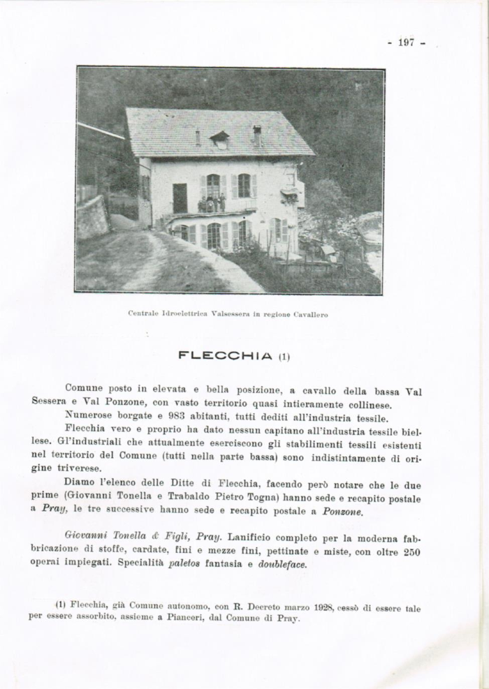 Il Biellese ed il suo sviluppo industriale: Trivero, Valli del Ponzone, del Sessera con zona limitrofa