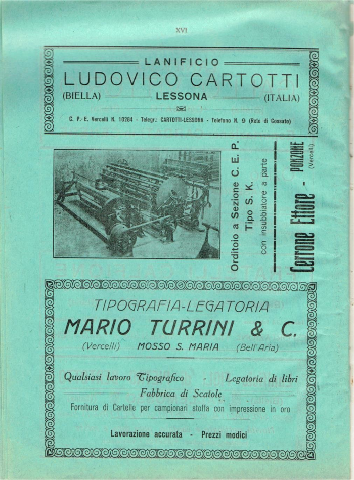 Il Biellese ed il suo sviluppo industriale: Trivero, Valli del Ponzone, del Sessera con zona limitrofa