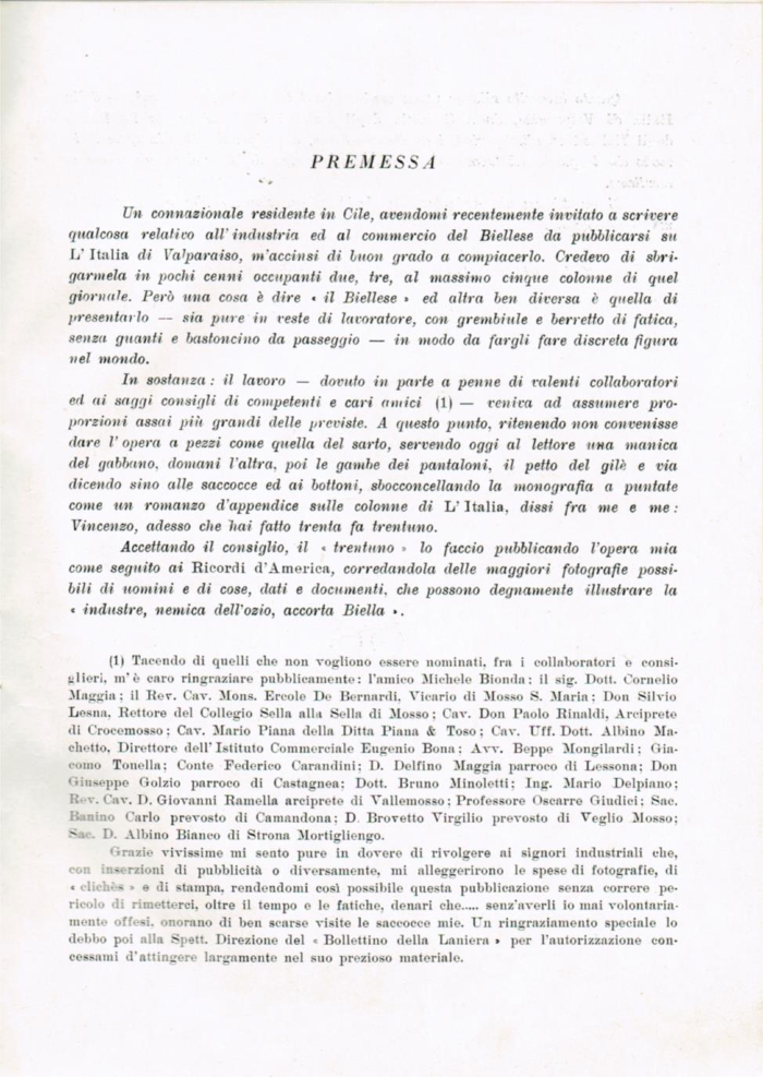 Il Biellese ed il suo sviluppo industriale: Trivero, Valli del Ponzone, del Sessera con zona limitrofa