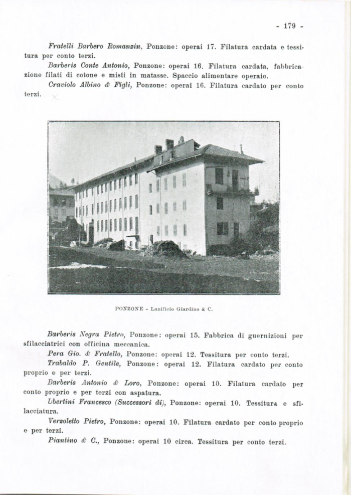 Il Biellese ed il suo sviluppo industriale: Trivero, Valli del Ponzone, del Sessera con zona limitrofa