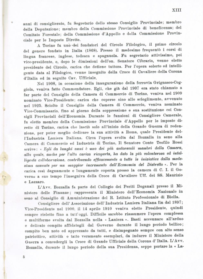 Il Biellese ed il suo sviluppo industriale: Trivero, Valli del Ponzone, del Sessera con zona limitrofa