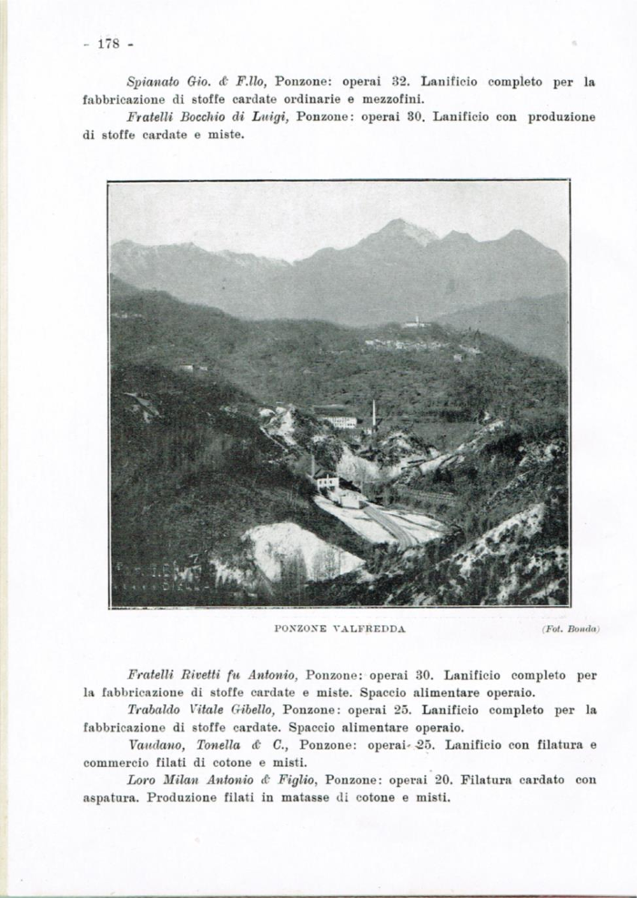Il Biellese ed il suo sviluppo industriale: Trivero, Valli del Ponzone, del Sessera con zona limitrofa