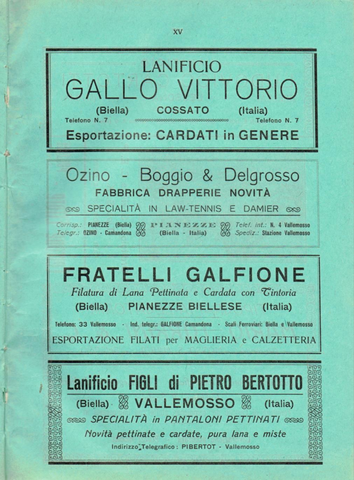 Il Biellese ed il suo sviluppo industriale: Trivero, Valli del Ponzone, del Sessera con zona limitrofa