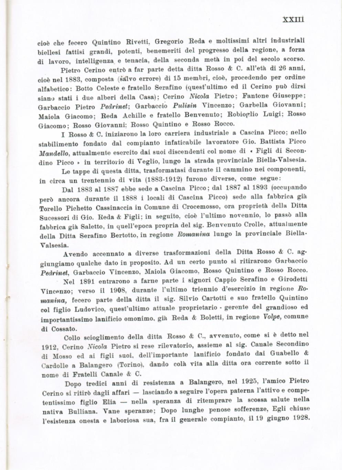 Il Biellese ed il suo sviluppo industriale: Trivero, Valli del Ponzone, del Sessera con zona limitrofa