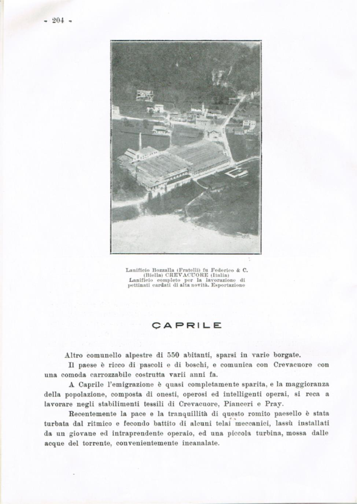 Il Biellese ed il suo sviluppo industriale: Trivero, Valli del Ponzone, del Sessera con zona limitrofa
