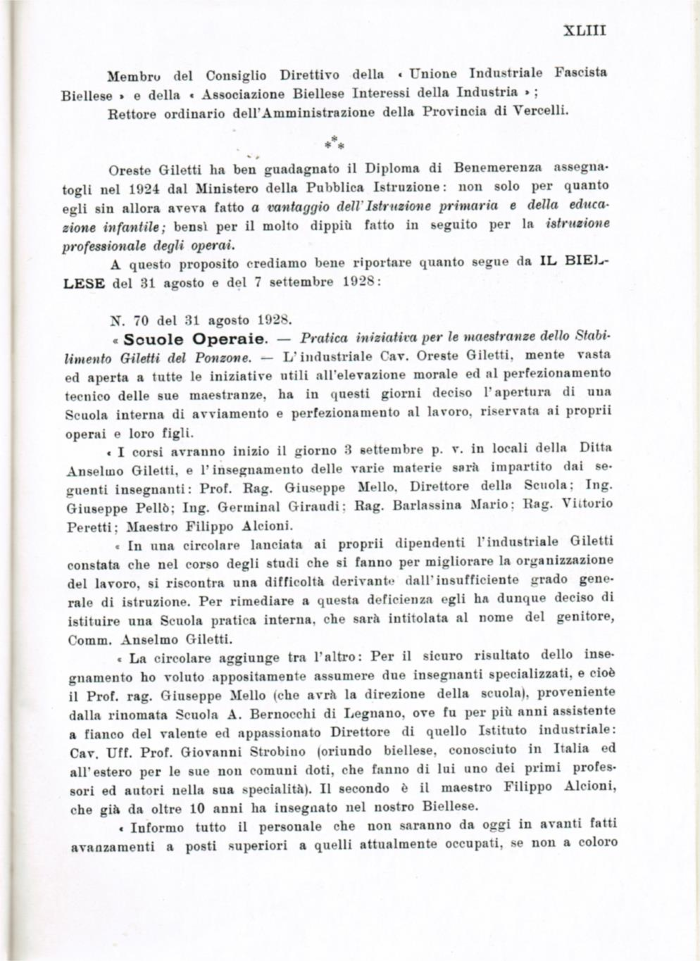Il Biellese ed il suo sviluppo industriale: Trivero, Valli del Ponzone, del Sessera con zona limitrofa