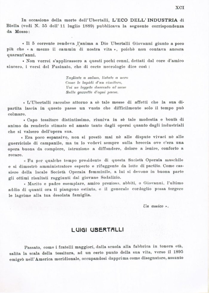 Il Biellese ed il suo sviluppo industriale: Trivero, Valli del Ponzone, del Sessera con zona limitrofa