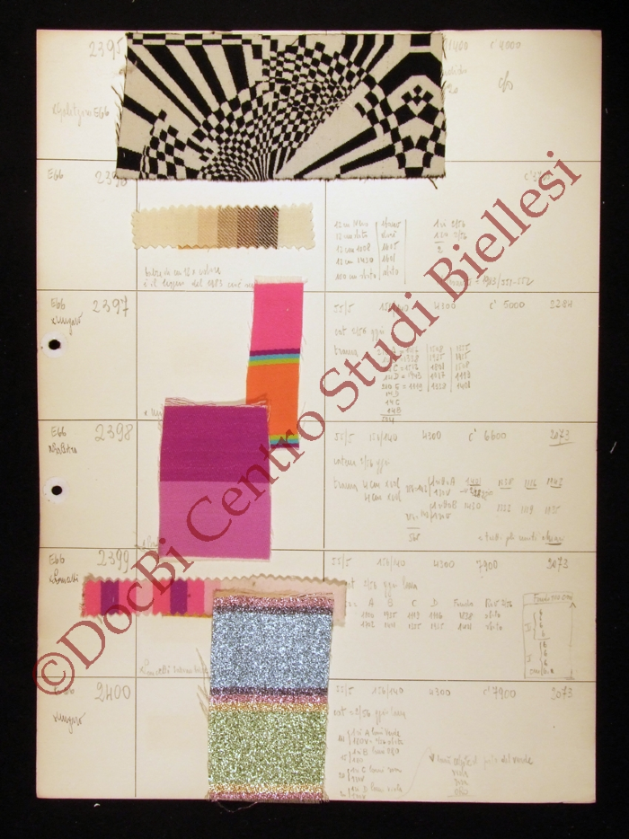 Campionario n. 63, dal n. 2203 al n. 2400 (3)