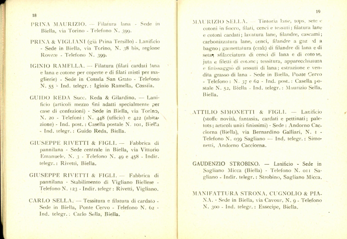 Elenco delle organizzazioni industriali e delle ditte associate (anno III° - 1924)