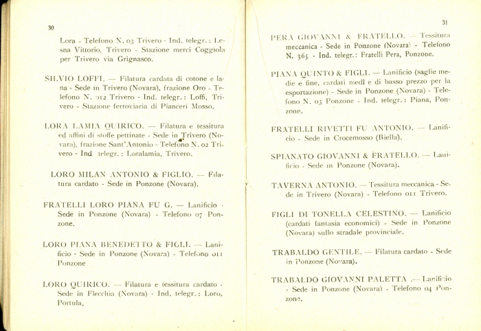Elenco delle organizzazioni industriali e delle ditte associate (anno III° - 1924)