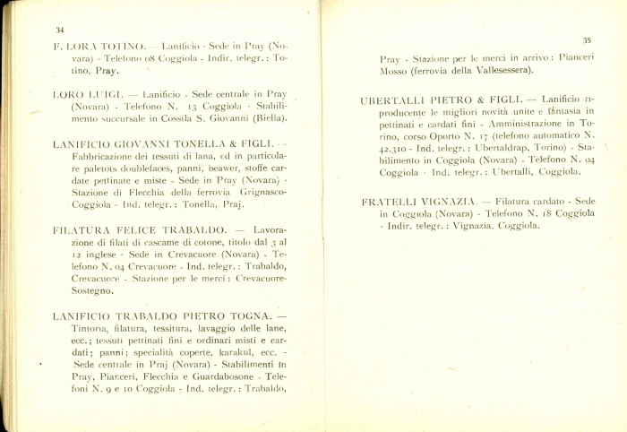 Elenco delle organizzazioni industriali e delle ditte associate (anno III° - 1924)