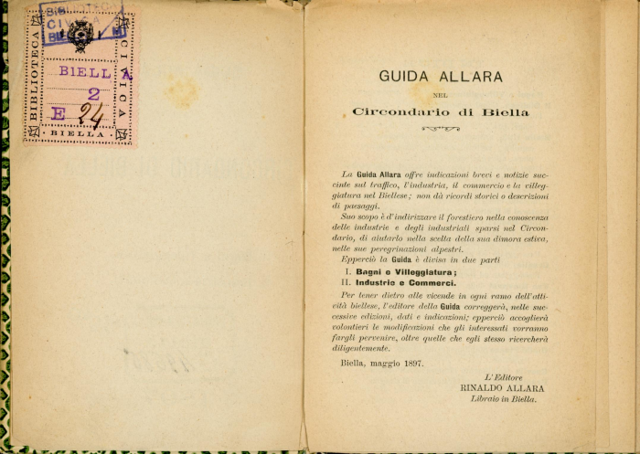 Guida Allara nel Circondario di Biella