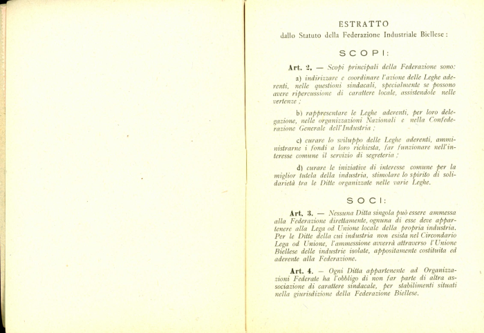 Elenco delle organizzazioni industriali e delle ditte associate (anno III° - 1924)