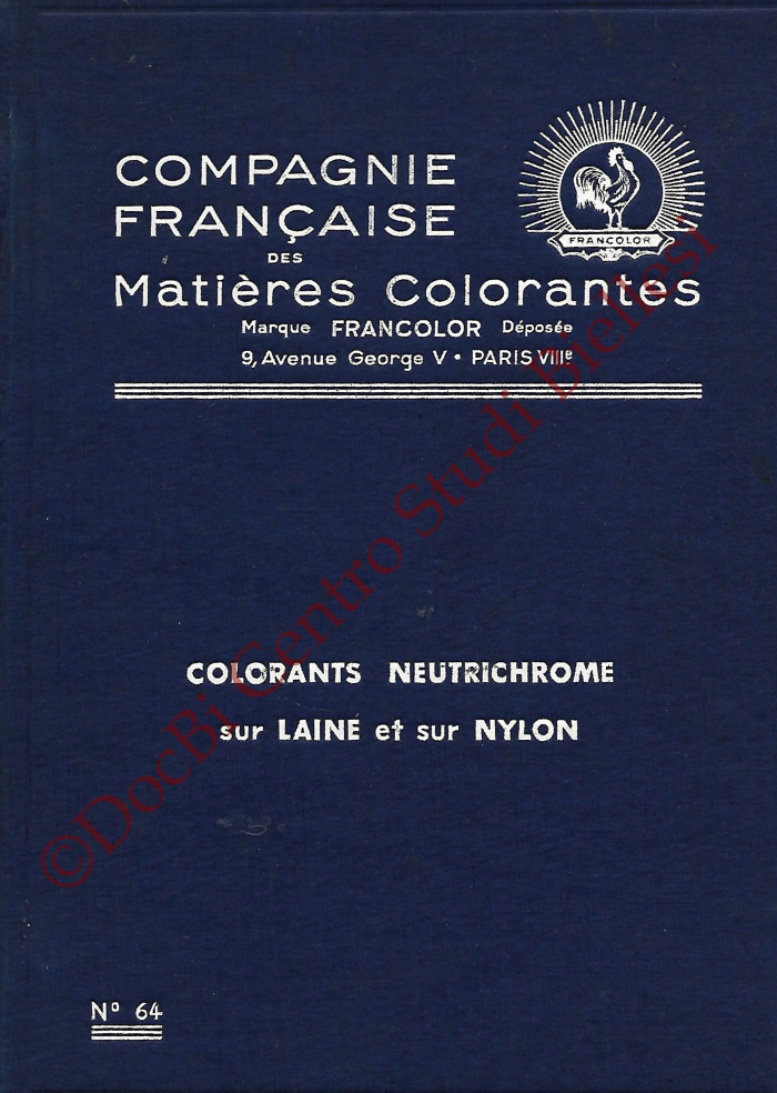 Colorants Neutrichrome sur Laine et sur Nylon
