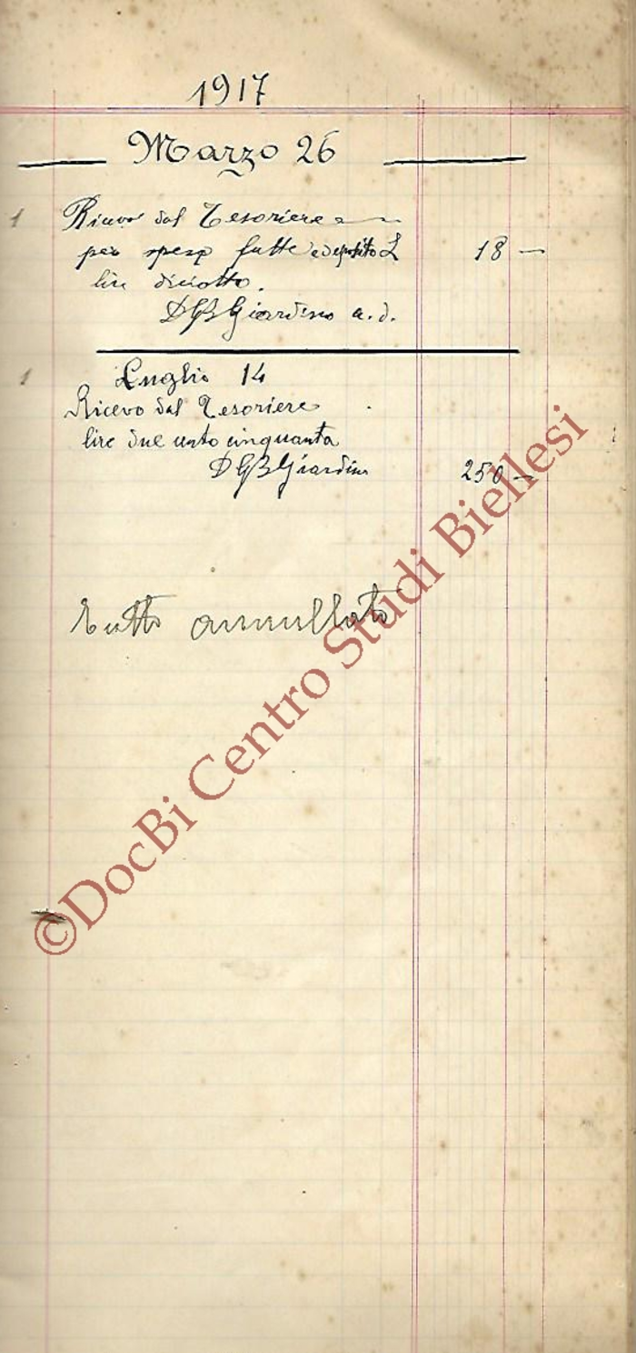 Registro somme versate