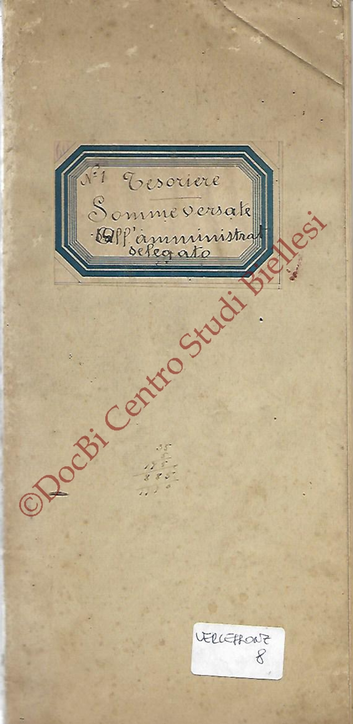 Registro somme versate all'amministratore delegato