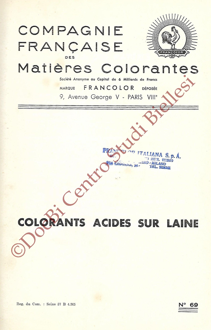 Colorants acides sur laine
