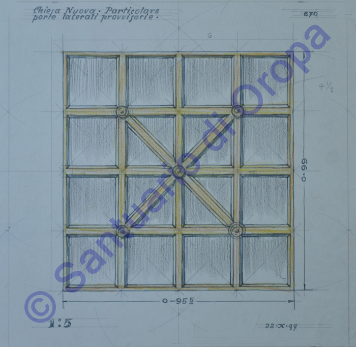 Chiesa Nuova: particolare porte laterali provvisorie