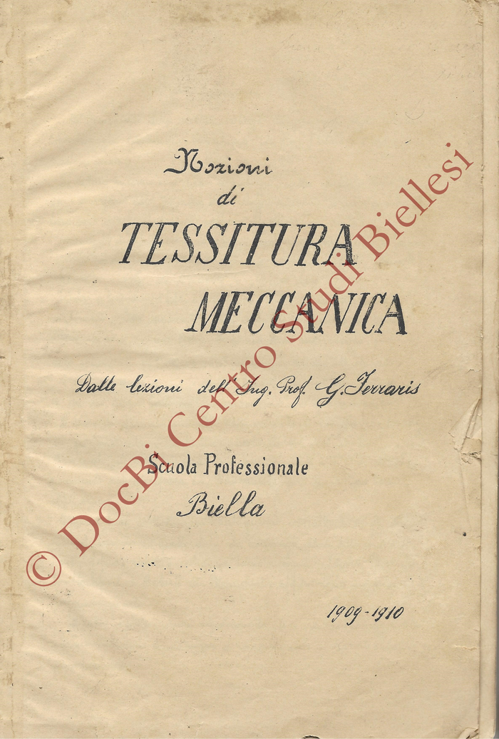 Scuola di tessitura, terza parte