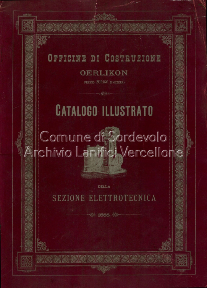 Catalogo della sezione elettrotecnica, 1888