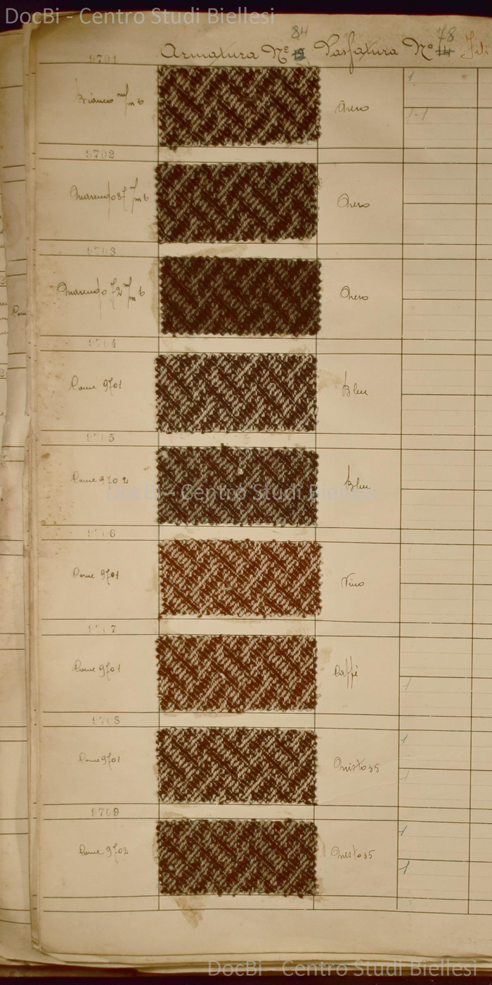 Campionario 1920 - 1930 circa (2)