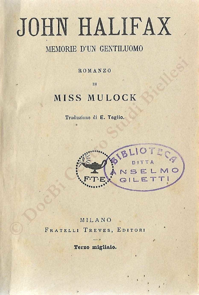 John Halifax - Memorie d'un gentiluomo