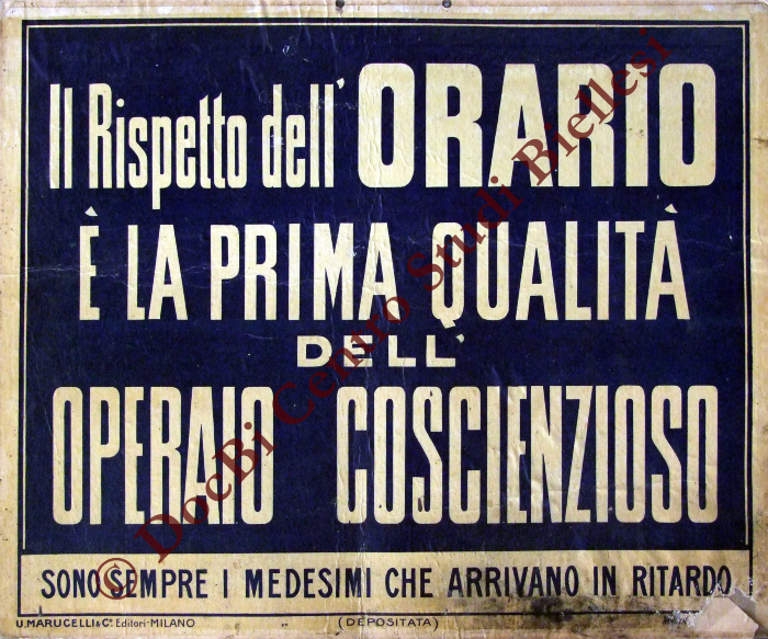 "Tavole educative" (cartelli avvisatori di fabbrica) della U. Marucelli &amp; C.o