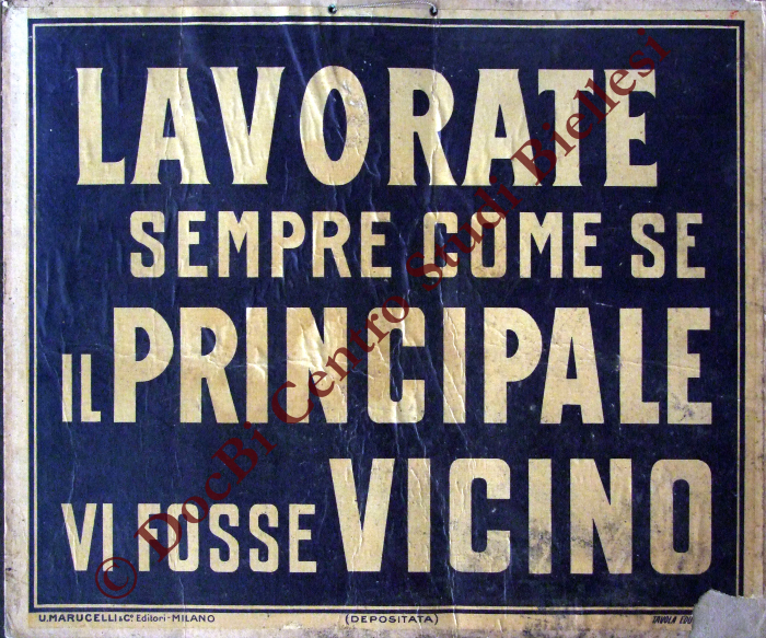 "Tavole educative" (cartelli avvisatori di fabbrica) della U. Marucelli &amp; C.o